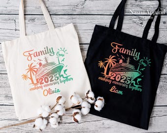 Personalized Family Cruise Tote Bag: Custom Vacation Trip Gift