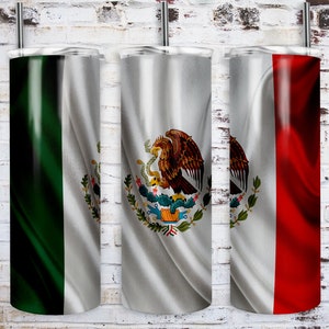 Mexican Flag Tumbler Wrap | 20oz Tumblers PNG | Sublimation Design Tumblers | Cool Novelty | Graphic Template | Custom Mexico Cup