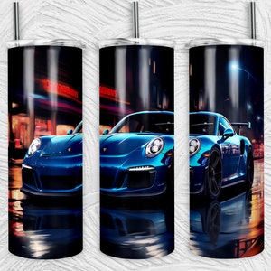 Sportwagen Tumbler Wrap | 20oz Becher PNG | Sublimations Design Becher | Coole Neuheit | Grafikvorlage | Custom Cool Cup