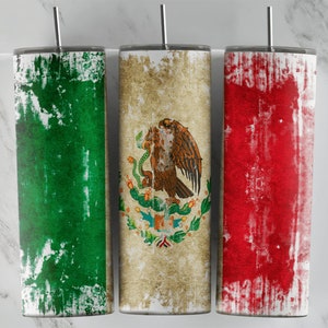Mexican Flag Tumbler Wrap | 20oz Tumblers PNG | Sublimation Design Tumblers | Cool Novelty | Graphic Template | Custom Mexico Cup