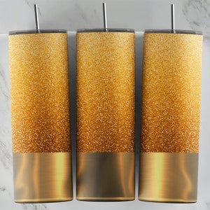 Envoltura de vaso de concha de brillo amarillo / Vasos de 20 oz PNG / Vasos de diseño de sublimación / Novedad fresca / Plantilla gráfica / Copa de escopeta personalizada