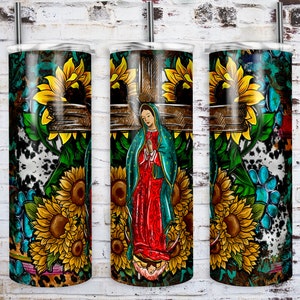 Virgencita Tumbler Wrap / 20oz Tumblers PNG / Sublimation Design Tumblers / Cool Novità / Modello grafico / Custom Virgin Mary Cup