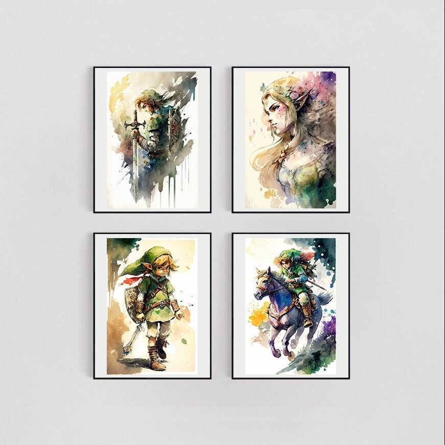 Zelda Art Prints Link Young Link Princess Zelda Etsy