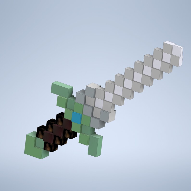 Minecraft Dungeons Hawkbrand Sword Digital Model Etsy