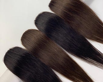 Unsichtbares Haar Patch Clip Verlängerung für dünner werdende Stellen - Natürlicher Gerader Echthaar Volumizer
