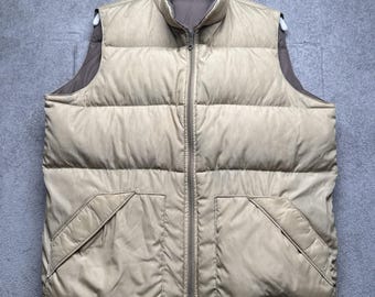 Vintage 1970s Woolrich Goose Down Vest Mens Size Large Beige - Etsy