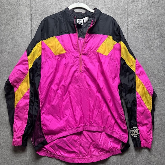 pink and black nike windbreaker jacket