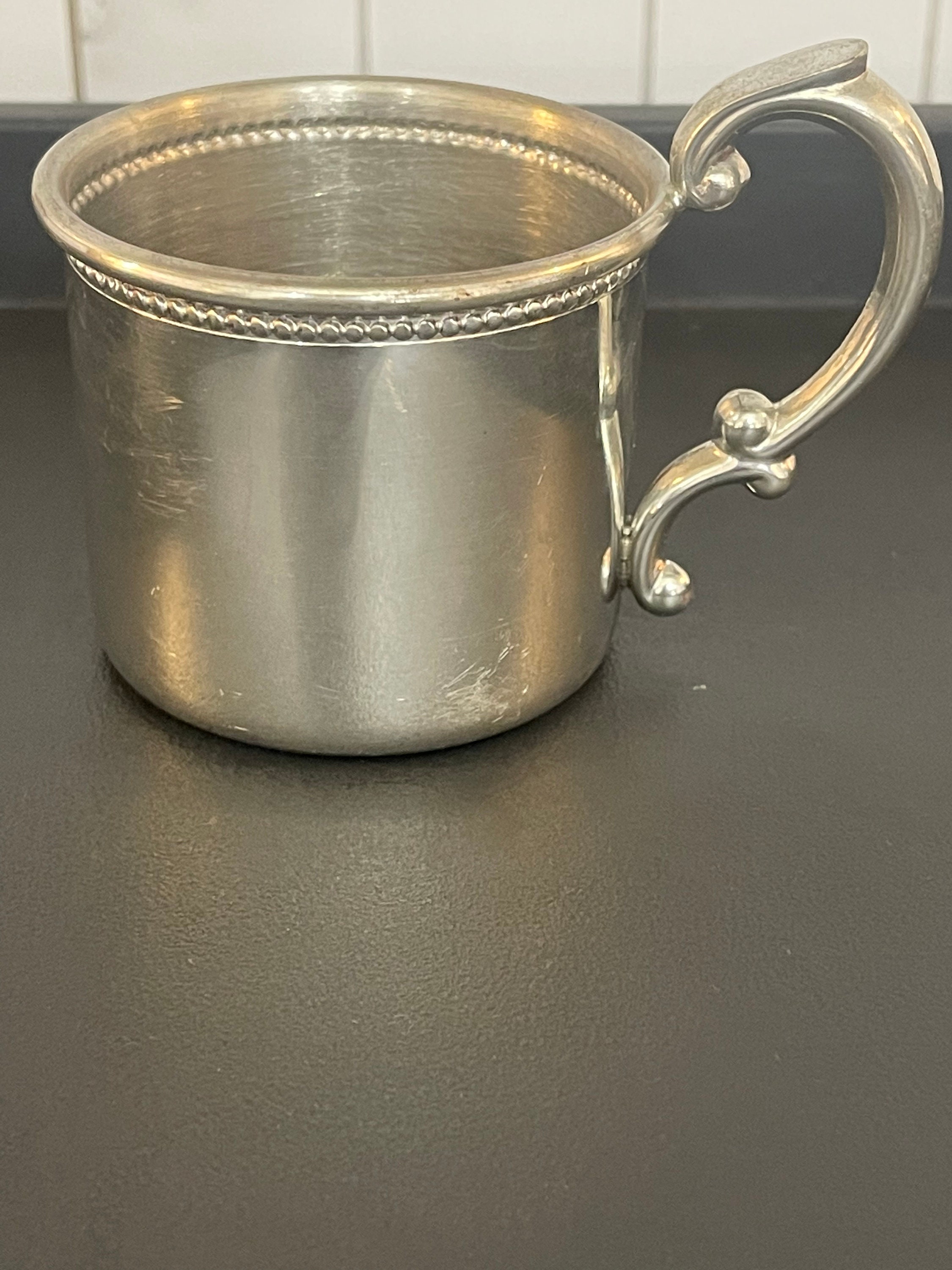 Vintage Empire Pewter Baby Cup Wall Shelfie Display Container Etsy
