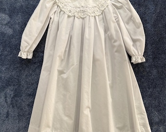 Vintage Chabre Communion Dress White Peter Pan Collar Heirloom Girls 2T
