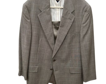 Vtg 80’s Tommy Hilfiger Brown Houndstooth Blazer Size 44R US Made