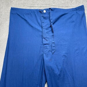 ヴィンテージ イヴ・サンローラン YSL パジャマセット メンズ M ブルー ナイトウェア ラウンジウェア 80年代 90年代 画像 9