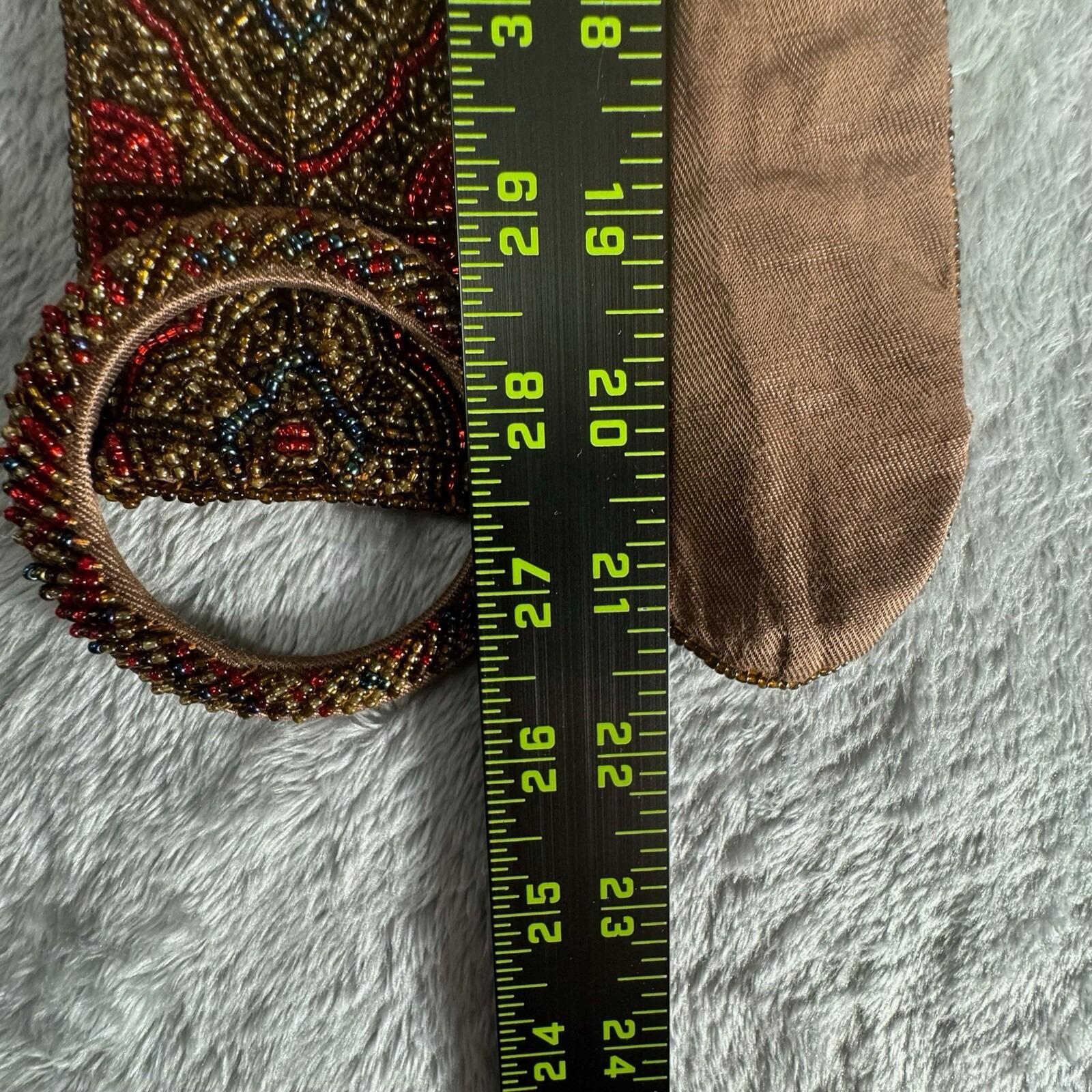 Mary McFadden Red, Gold, Blue Beaded Embroidered Belt Vintage Mary McFadden Ruby Red Beaded Holiday Belt Sz S | eBay main image 4