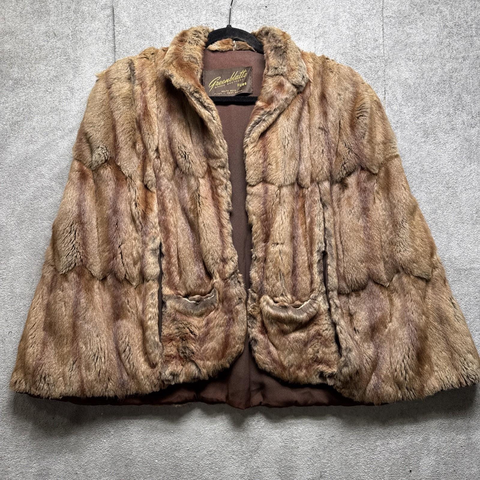 Vintage 40s Mink Fur Cape | Greenblatt's Furs, Old Hollywood - Etsy