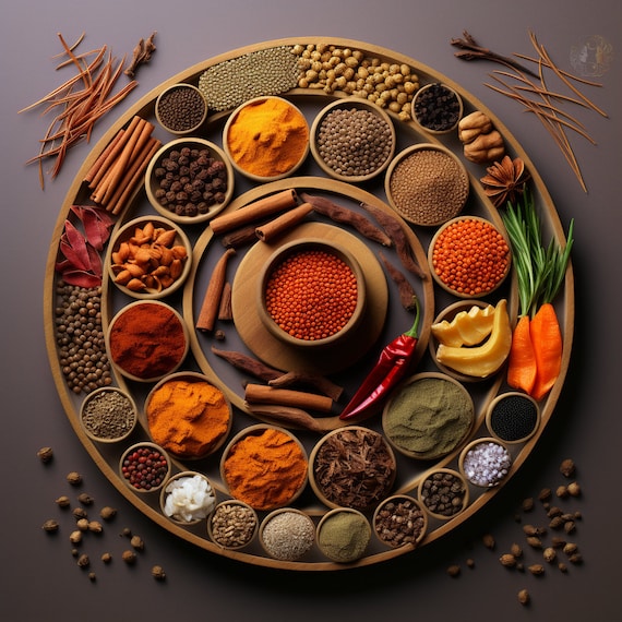 Spices Art Kitchen Decoration Vintage Spices Guide Spices