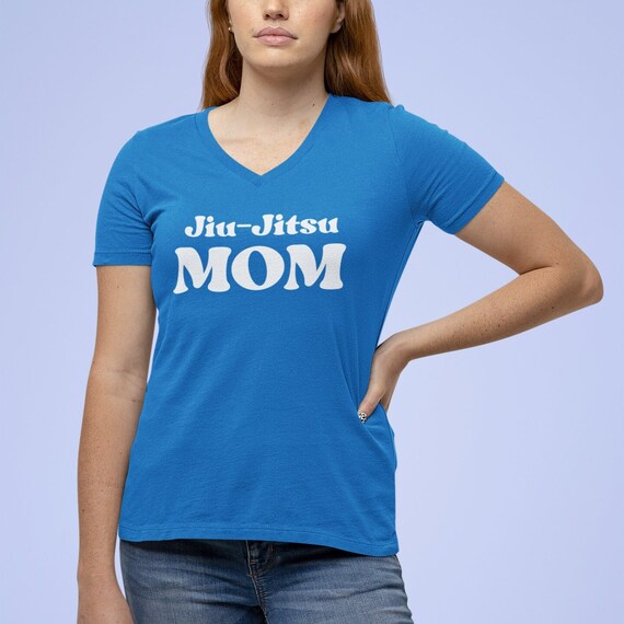 Jiu-Jitsu Mom, MMA Mom Jersey Short Sleeve V-Neck Tee