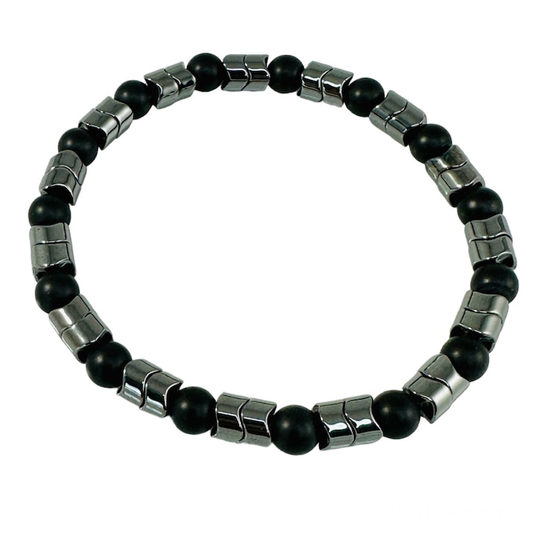 Sterling Silver Adjustable 4mm Hematite Men Bracelet,healing Meditation