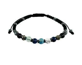 Study Support Bracelet,Student Beaded Bracelet,Back To School Bracelet,Mental Clarity Healing Concentration Intuition Focus Crystal Bracelet