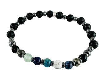 Back To School Bracelet,Student Beaded Bracelet,Study Support Bracelet,Mental Clarity Concentration Intuition Clarity Focus Crystal Healing