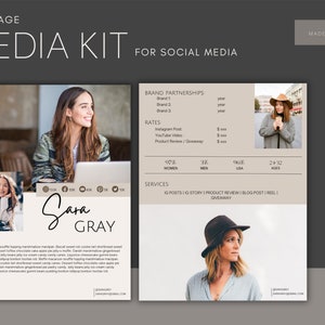 Media Kit Template | Blogger Template | Social Media Kit | Influencer Media Kit | Media Kit | Brand Kit | Social Media Manager | Branding