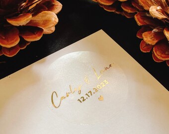 Monogram envelope Seals Personalized Foiled Wedding Stickers, Script Wedding Stickers, Wedding Envelope Seals, Wedding Favor Sticker,