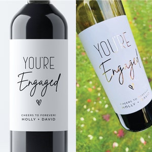 Wedding Wine Label, Pairs well with getting married, Engagement Gift, Engagement gift for couples, gift for her, bride gift, happy wedding