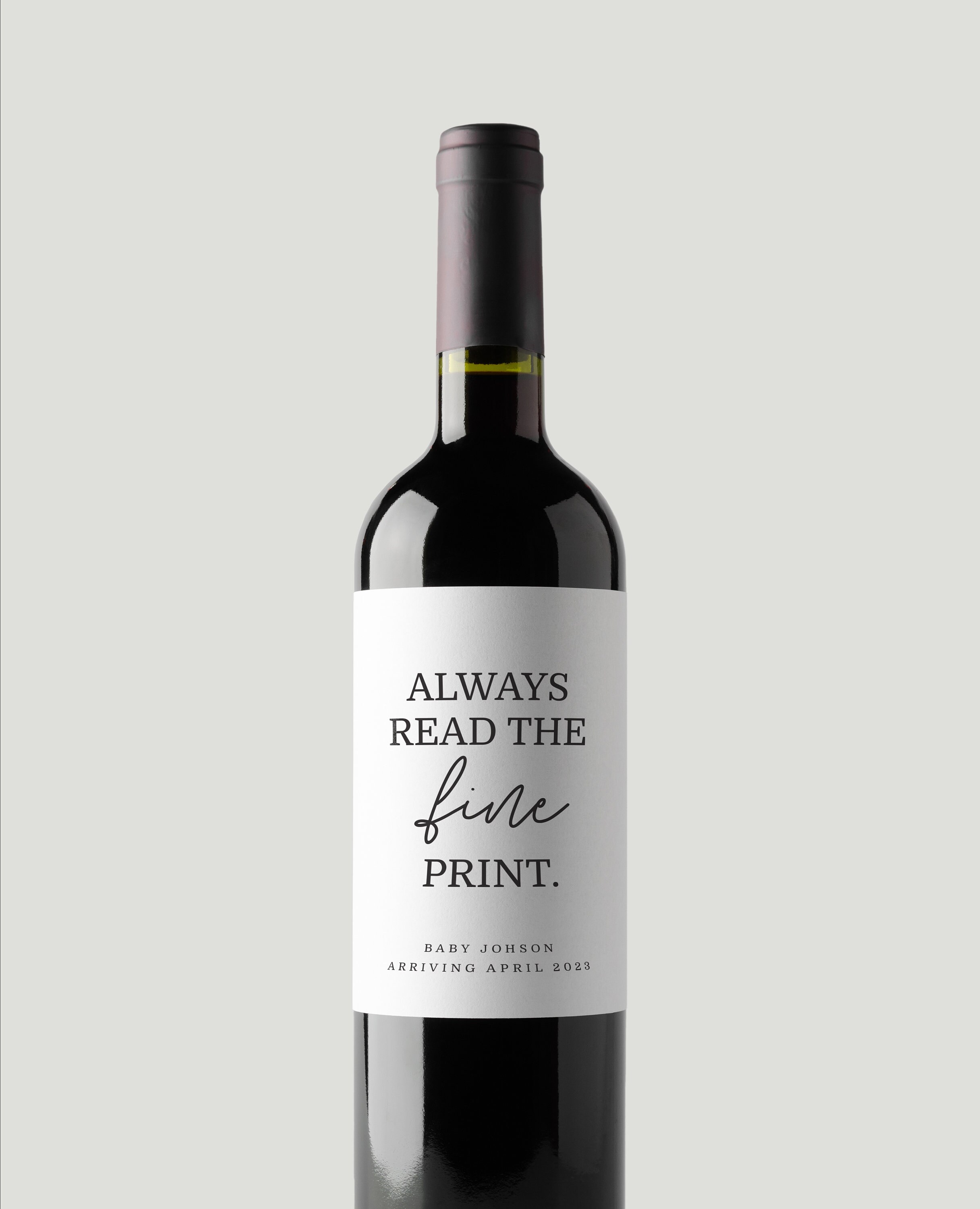 Always Read the Fine Print Wine Labels, I Can't Drink This but You Can ...