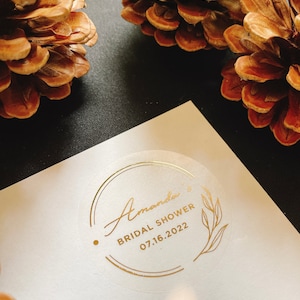 Douche nuptiale déjoué autocollants de mariage, autocollants de mariage minimalistes, sceaux d'enveloppe de mariage, autocollants de feuille de faveur de mariage, autocollant de mariée
