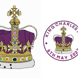Coronation crown svg, coronation emblem svg, Coronation party svg, coronation download, kings coronation decoration, coronation printable