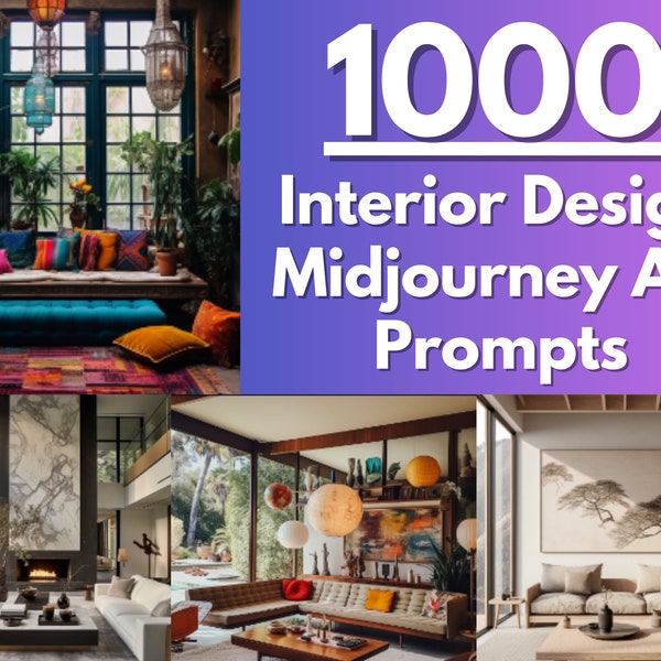 1000 Midjourney Design Prompts for Creative Interior Artists