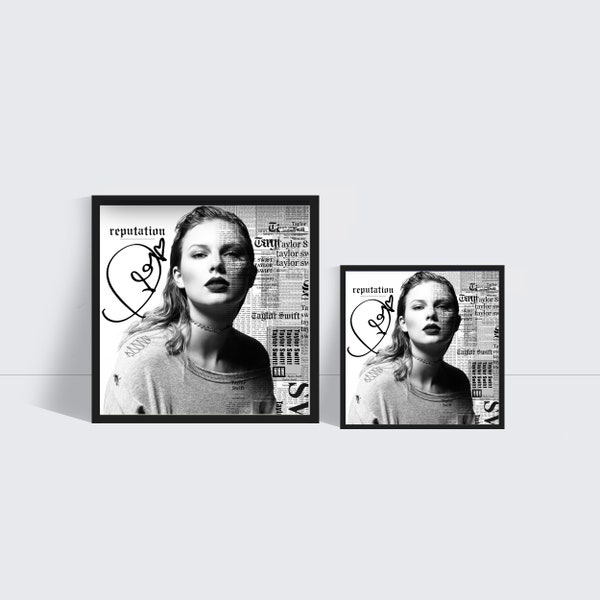 Taylor Swift reputation signed album cover print | high quality card stock | sized for CD cases | realistic | Swiftie