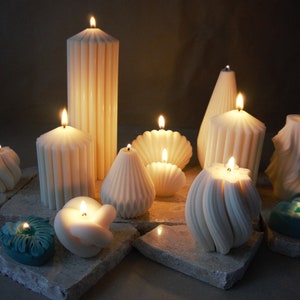 WAVE / Große kleine Wellen Kerze aus Rapswachs / Swirl Kerze / Deko Kerze / Statement Kerze / Home Art Decor Bild 9