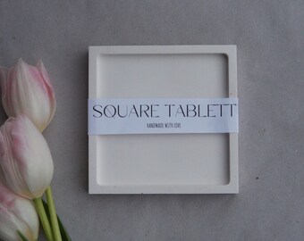 SQUARE Untersetzer / Untersetzer Kerzen / Marmor / Kerzen Teller / Schmuck Schale / Tablett