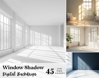 45 Window Shadow Backdrops, Perfect for Wedding, Birthday, Special Day, Maternity, Background, Overlay, (JPG, PNG Format)