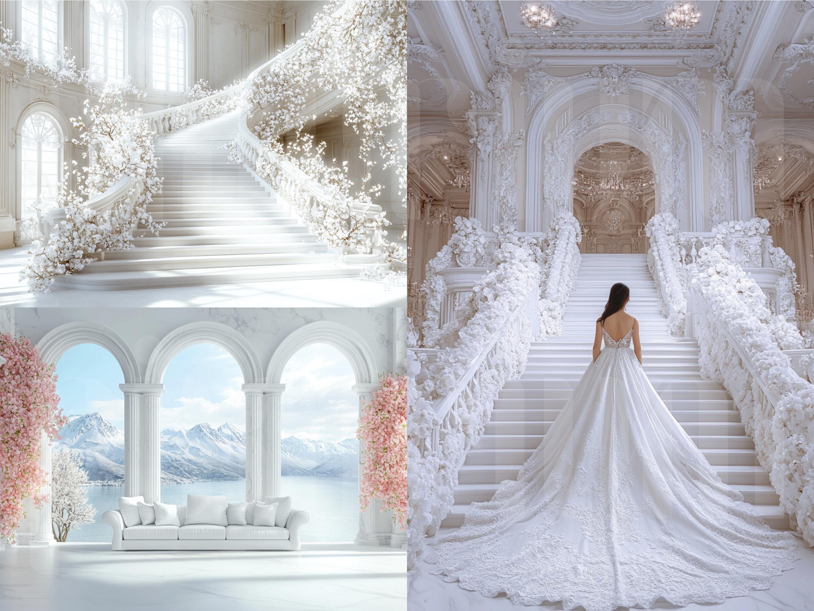 41 White Marble Room Digital Backdrops, Perfect for Wedding, Maternity ...