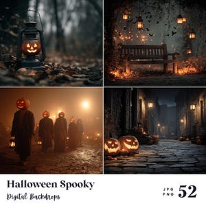 51 Halloween Spooky Backdrops, Perfect for Halloween, Birthday, Special Day, Maternity, Background, Overlay, (JPG, PNG Format)