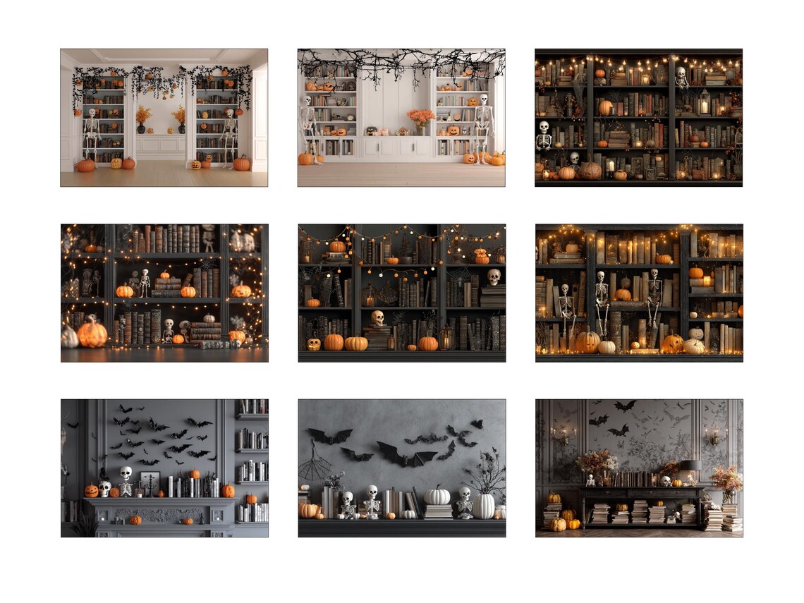 41 Halloween Zoom Virtual Background, Perfect for Textures Backgrounds