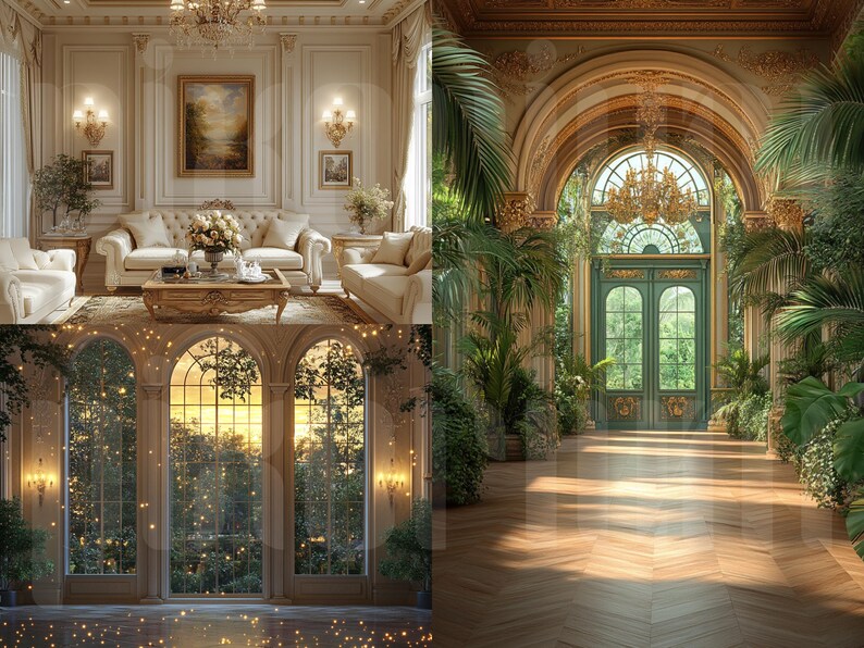 58 Mansion Interiors Digital Backdrops, Perfect for Wedding, Birthday ...