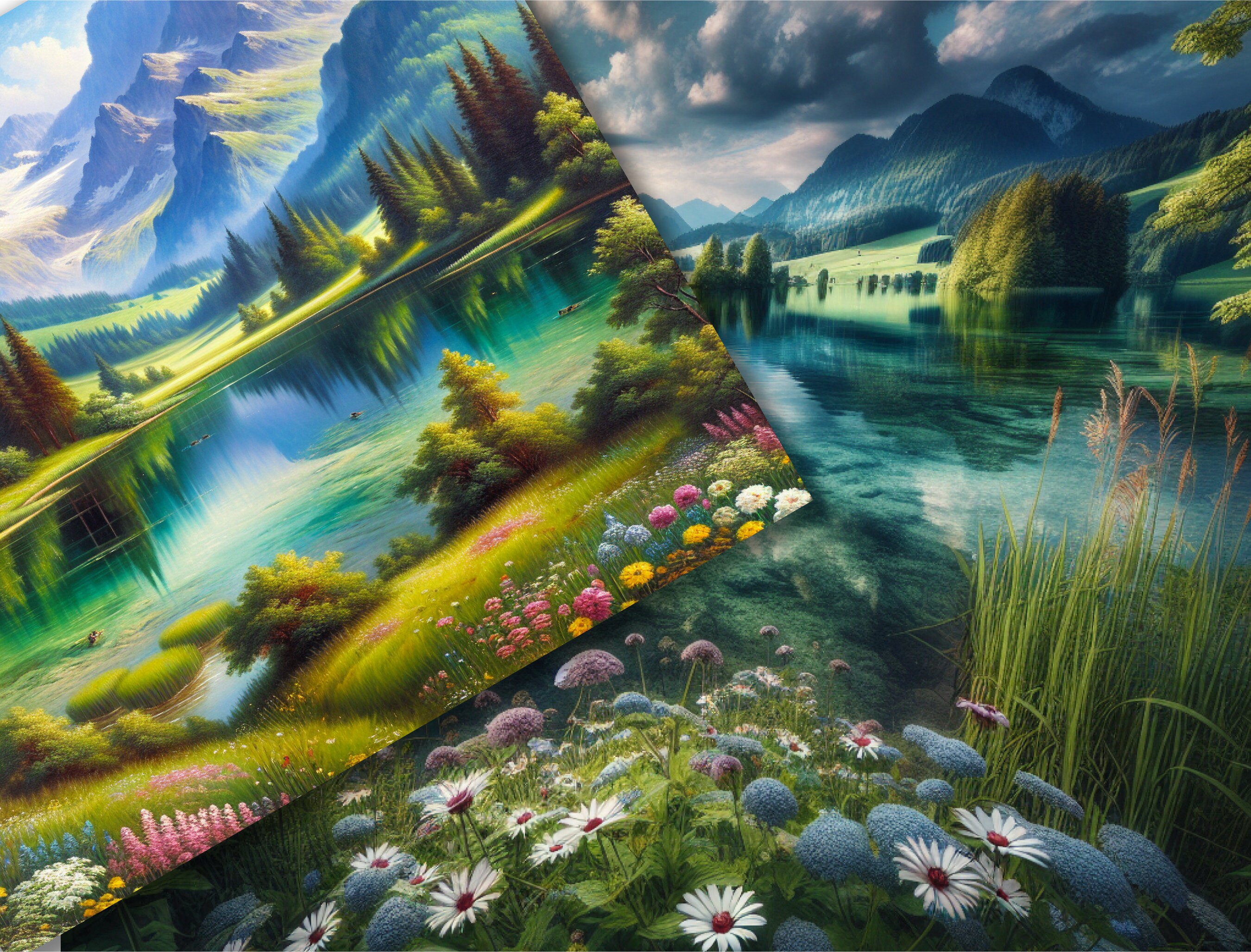 56 Nature Landscape Background Digital Paper, Perfect for Textures ...