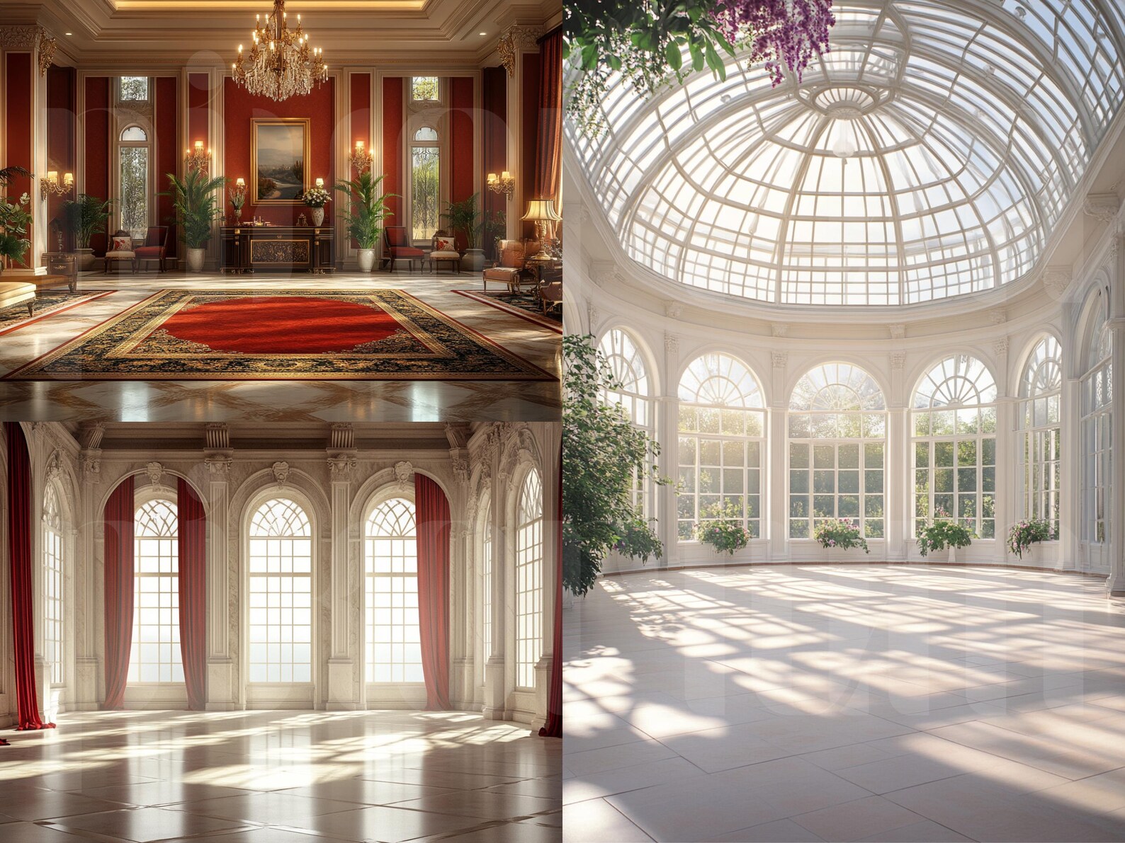 58 Mansion Interiors Digital Backdrops, Perfect for Wedding, Birthday ...