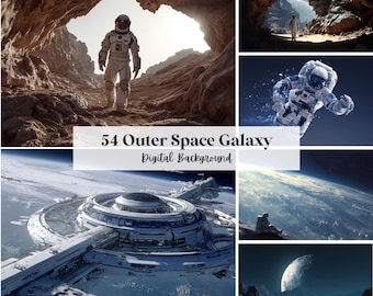54 Galaxy-achtergronden voor de ruimte, perfect voor verjaardag, speciale dag, moederschap, achtergrond, overlay (JPG, PNG-indeling)