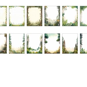 48 Forest Junk Journal Pages, Printable Collage Sheet, Digital ...
