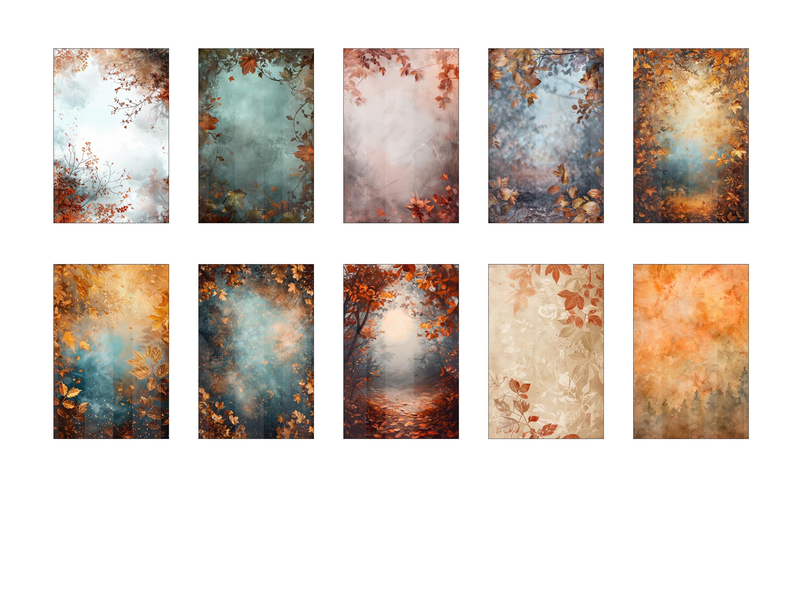 53 Autumn Fine Art Textures Digital Backdrops, Perfect for Wedding ...