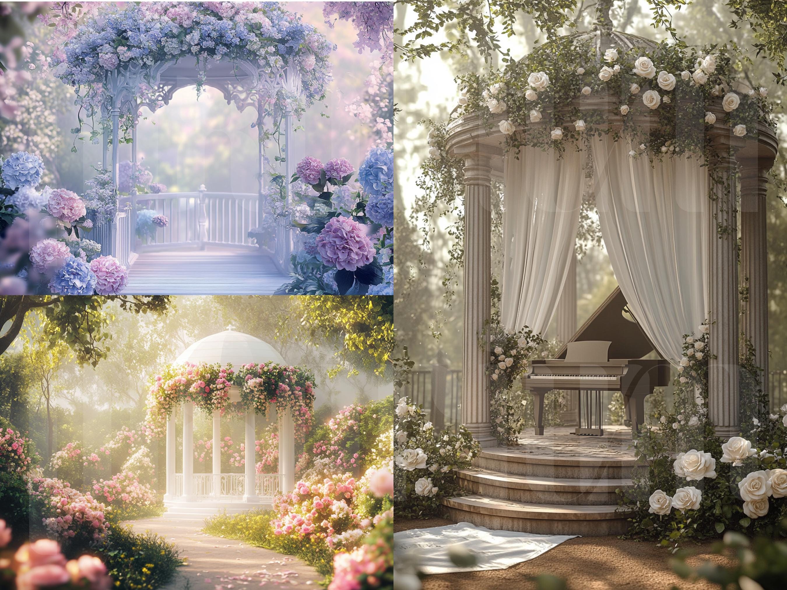 37 Floral Gazebo Garden Backdrops, Perfect for Wedding Birthday ...