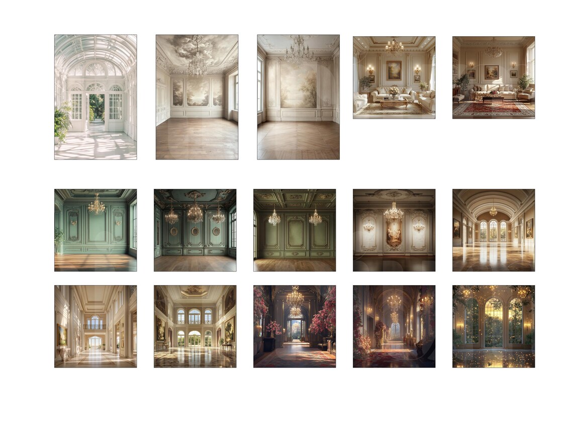 58 Mansion Interiors Digital Backdrops, Perfect for Wedding, Birthday ...
