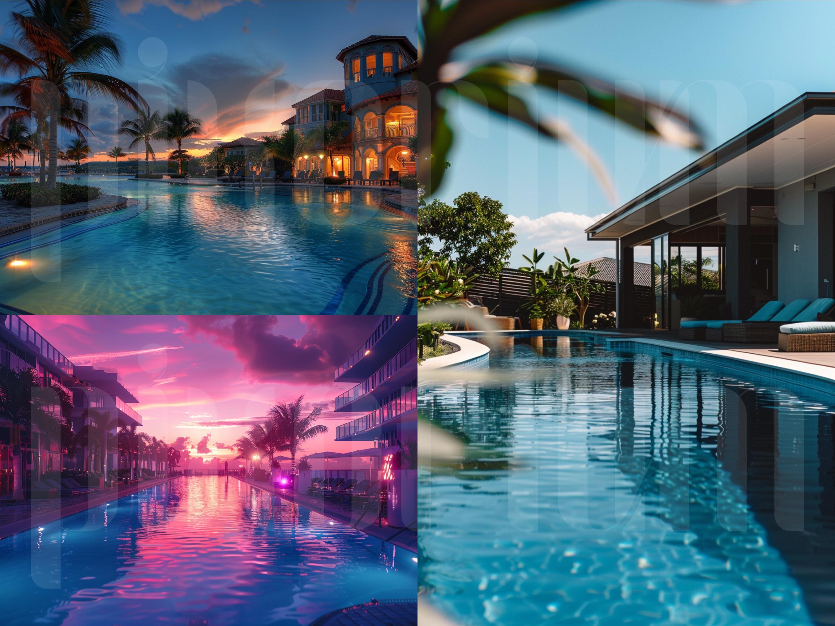 54 Swimming Pool Backdrop Digital Backdrops, Perfect for Wedding ...
