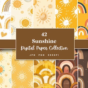 42 Sunshine, nahtloses digitales Papier, perfekt für Texturen, Hintergründe und Muster, Sofort-Download (JPG, PNG), mit kommerzieller Nutzung