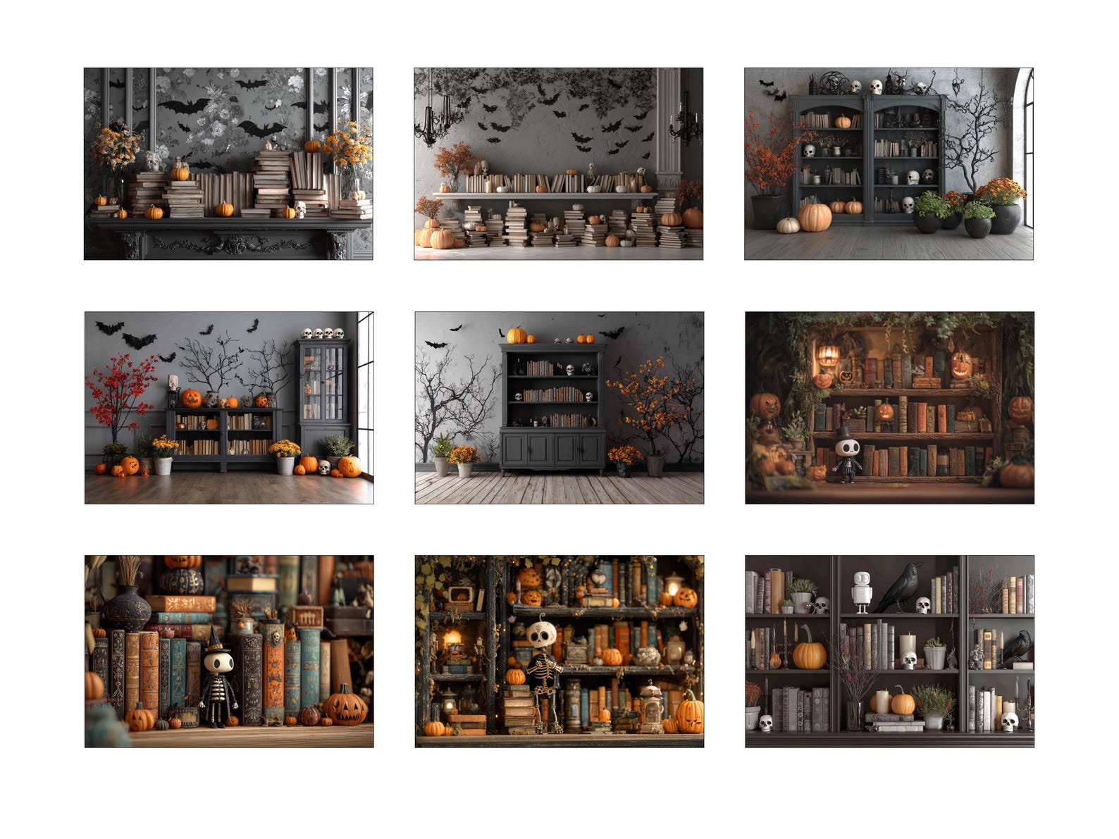 41 Halloween Zoom Virtual Background, Perfect for Textures Backgrounds