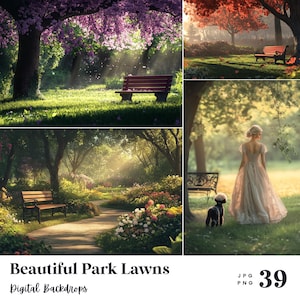 39 Beautiful Park Lawns Backdrop, Perfect for Wedding, Birthday, Special Day, Maternity, Background, Overlay, (JPG, PNG Format)