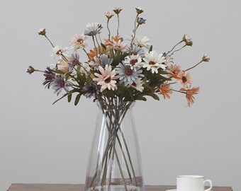 Artificial Wild Chrysanthemum, Daisy 5 Head  - Minimalist Fake Flowers for Event, Wedding, Home Decoration, DIY - Infinite Flora Autumn Fall
