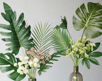 Artificial Philodendron Xanadu - Minimalist Fake Flowers for Event, Wedding, Birthday, Home Decoration, DIY - Infinite Flora Autumn Fall